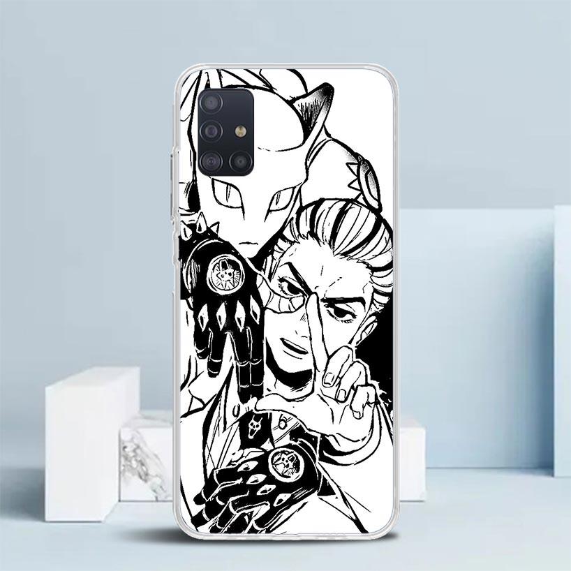 JoJo Kira Yoshikage Killer Queen Soft Cover for Samsung Galaxy A12 A22 A32 A52 A72 A02S Phone Case Note 20 Ultra 10 S10 Plus A51