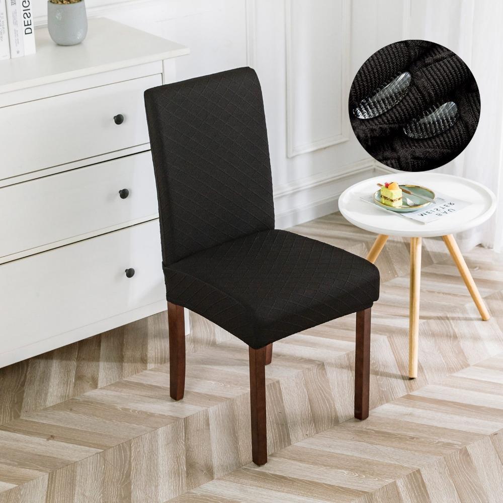 New Waterproof Chair Cover Elastic Stretch Chair Slipcover Jacquard Chair Seat Protector Case Hotel Banquet