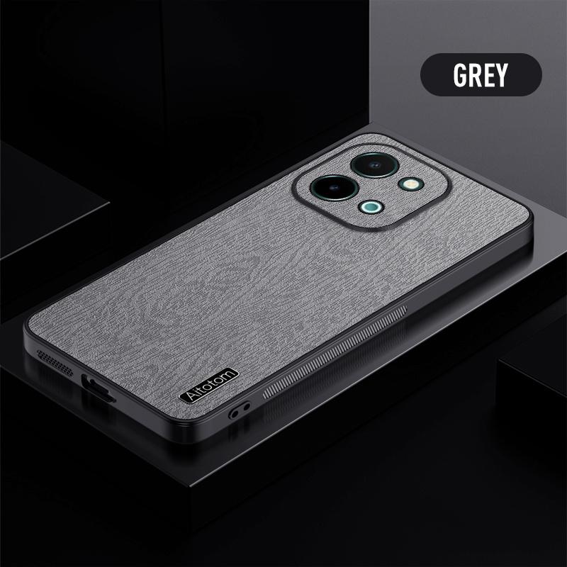 High-End Baummaserung Leder Textur Silikonhülle für Vivo X100 X90 X80 X70 X60 Ultra IQOO Neo 9 8 7 6 5 3 S Pro Plus Handy Vollschutzhülle