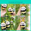 Cute Bumblebee Cartoon Panda Plush Keychain Gifts Collectors Carry Everyday