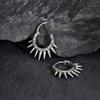 Rock Punk Men's Rivet Hoop Earring,Waterproof Stainless Steel Huggies Hoop Earring,Biker Party Jewelry Hypoallergenic Earring