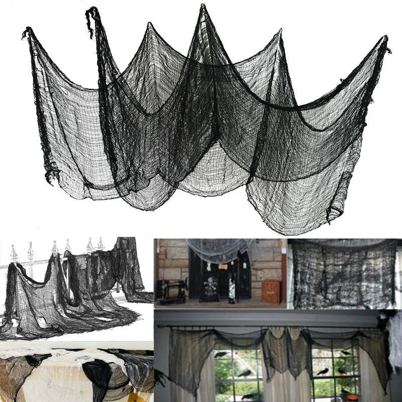 Halloween Decoration 4.6M Black Gauze Cloth Props Party Night Club Decoration Door Decor