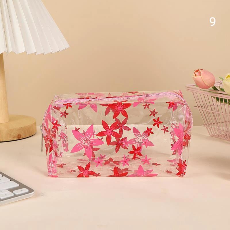 PVC Waterproof Cosmetic Bag Portable Large Capacity Transparent Wash Bag Travel Toiletries Cosmetic Organizer Swimming Bag