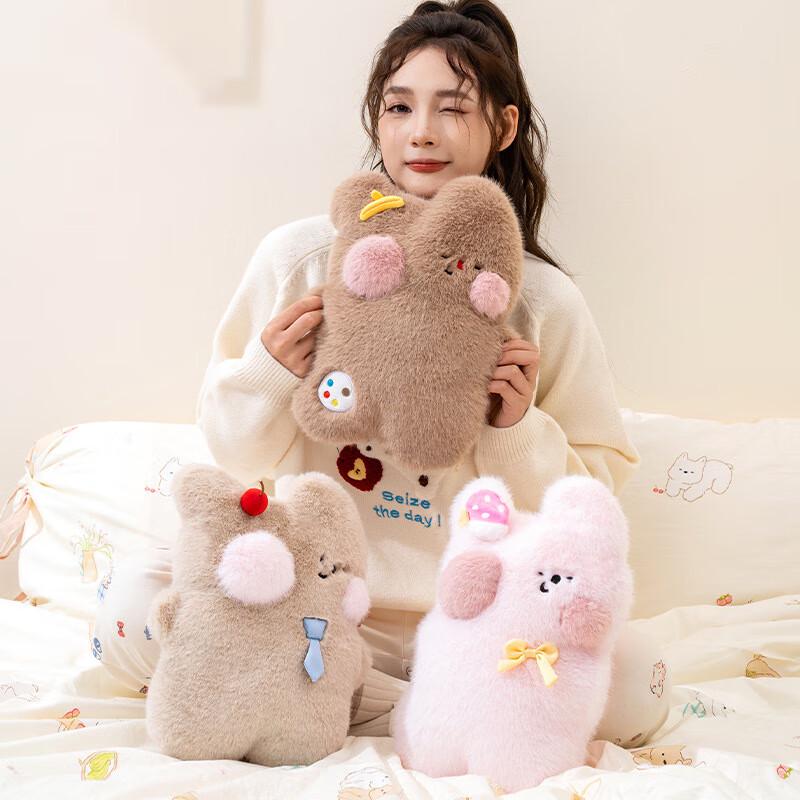 HX Cartoon Plush Rechargeable Electric Hot Water Bottle