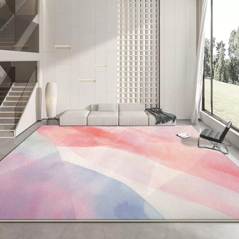 Large Area Blue Carpets for Living Room Modern Light Luxury Decoration Bedroom Rugs Lounge Non-slip Foldable Floor Mat 200x300