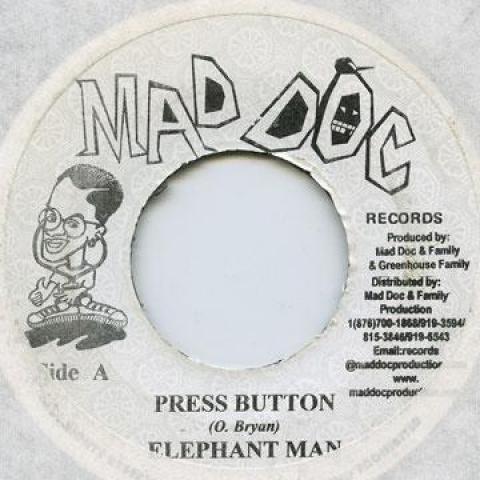 

7inch Record ELEPHANT MAN - Press Button Mad Doc 2001 Jamaica Reggae, Ska & Dub