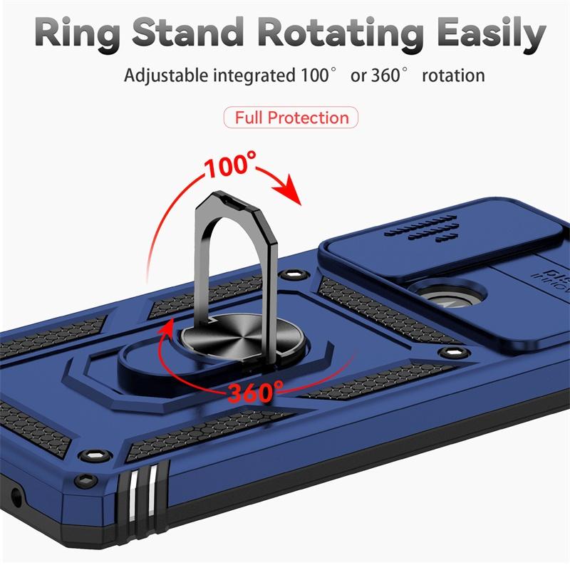 Coque Pour Motorola G60S Coque Coulissante pour Appareil Photo Antichoc Armure Pour Moto G60S G60 S MotoG60S Anneau Support Magnétique Housse de Protection