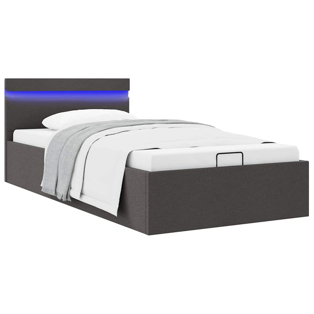 Hydraulic Storage Bed Frame Without Mattress 100x200 Cm