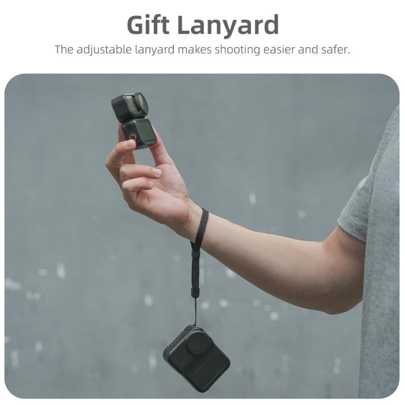 Shockproof Water Resistant EVA Protective Case for Thumb Action Cameras Secure Lock and Adjustable Straps