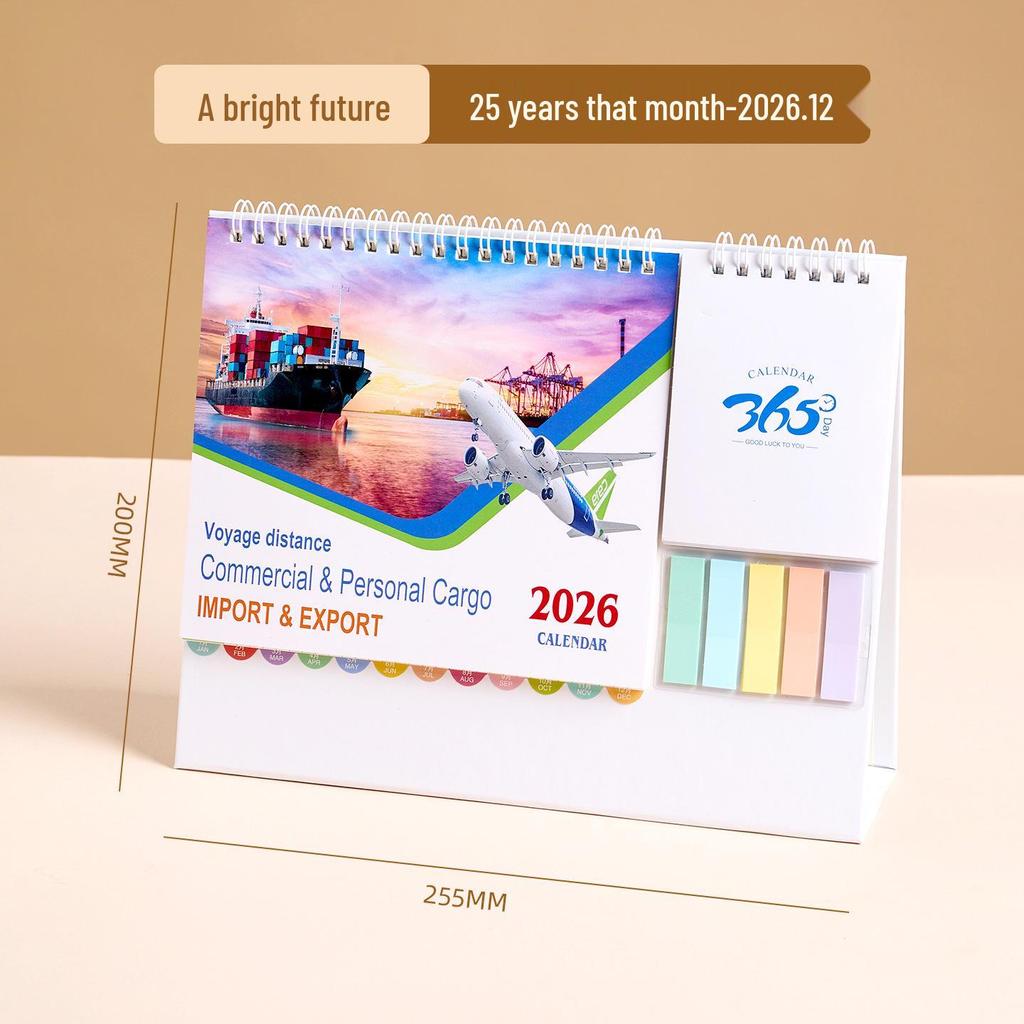 2026 Year of the Horse Enterprise Desk Calendar with Custom Logo - Special Edition for Creative Logistics