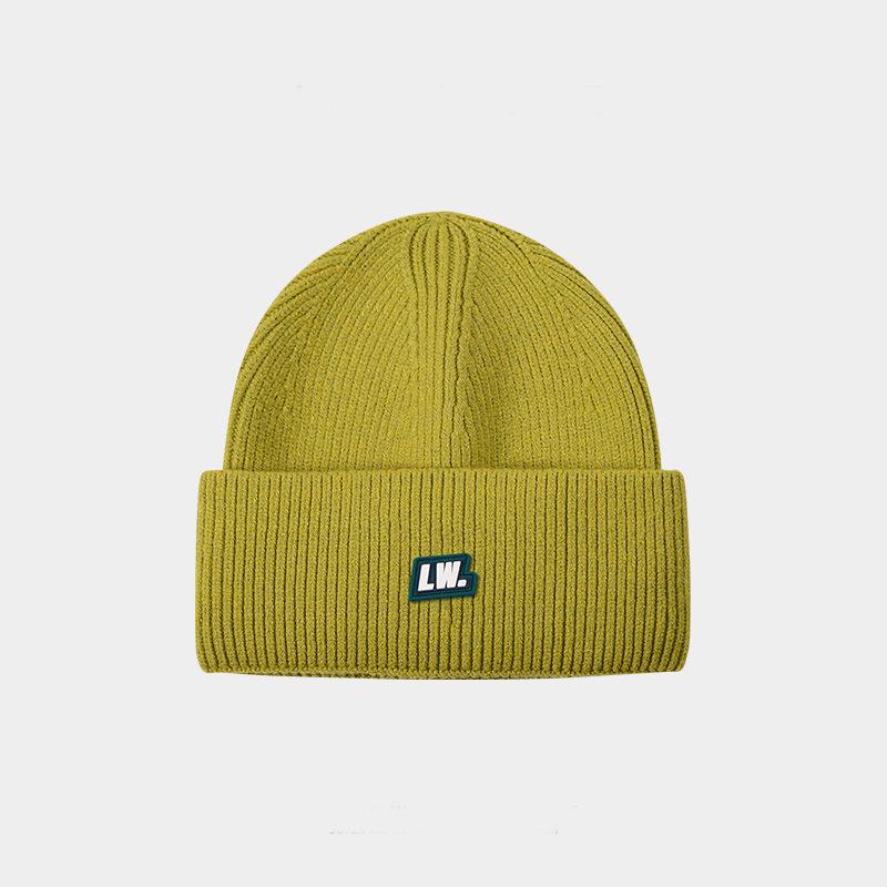 

Шерстяная шапка женская осенне-зимняя универсальная зеленая шапка зеленая вязаная шапка мужская весенне-осенняя новая крутая бархатная теплая шапка для пары L（58-60cm）