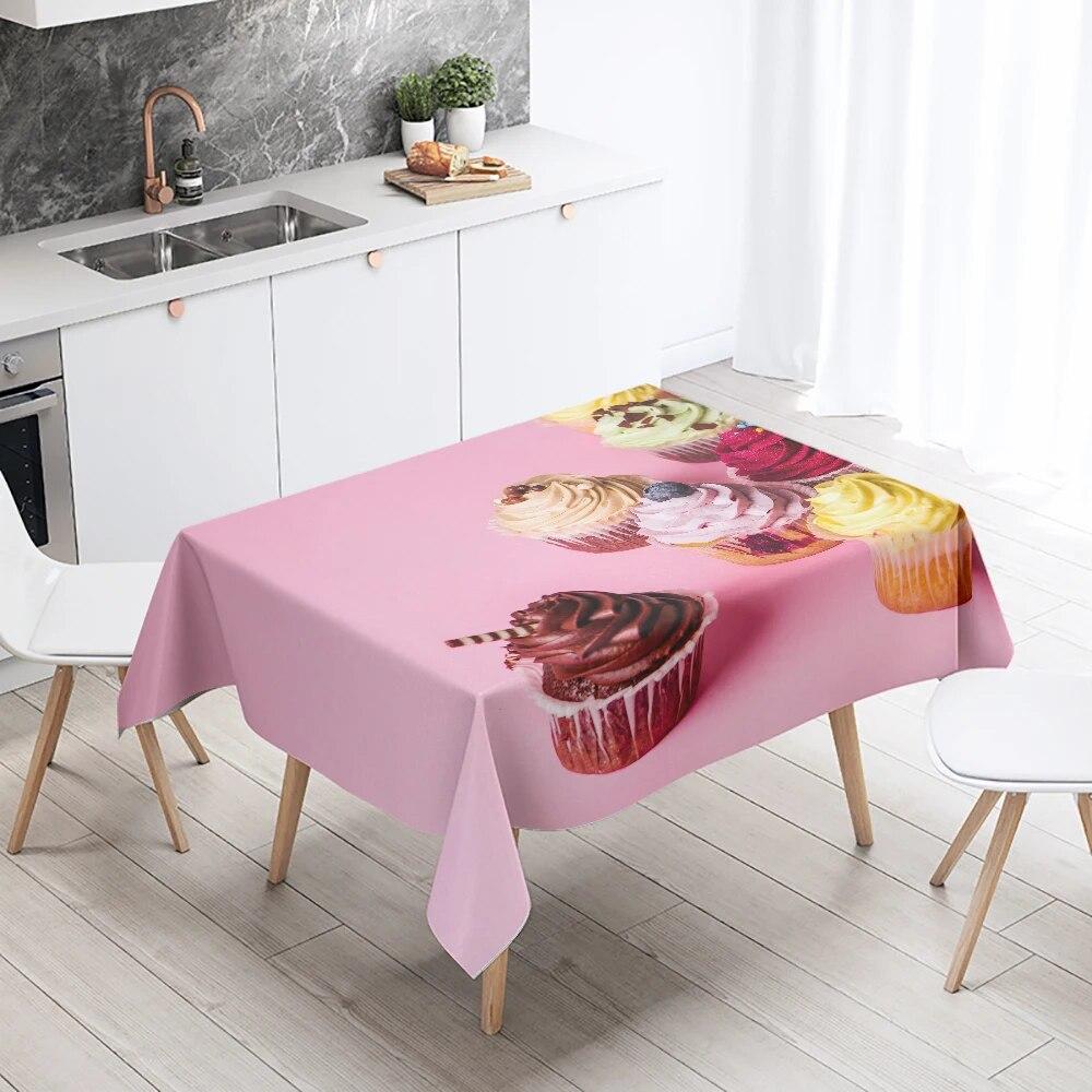 Fata de masa Cupcake Gourmet Impermeabil Dreptunghi Decor petrecere Nunta Masa Restaurant Bucatarie Acasă