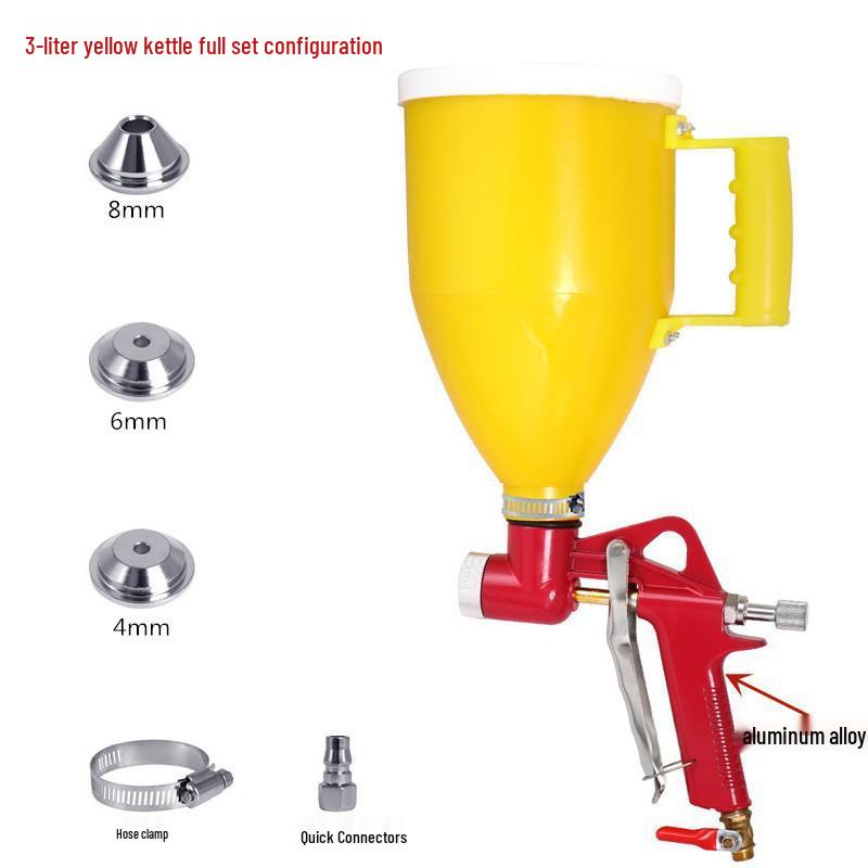 Elastic Texture King 3L Red Spray Gun for Exterior Wall Paint and Cement Mortar