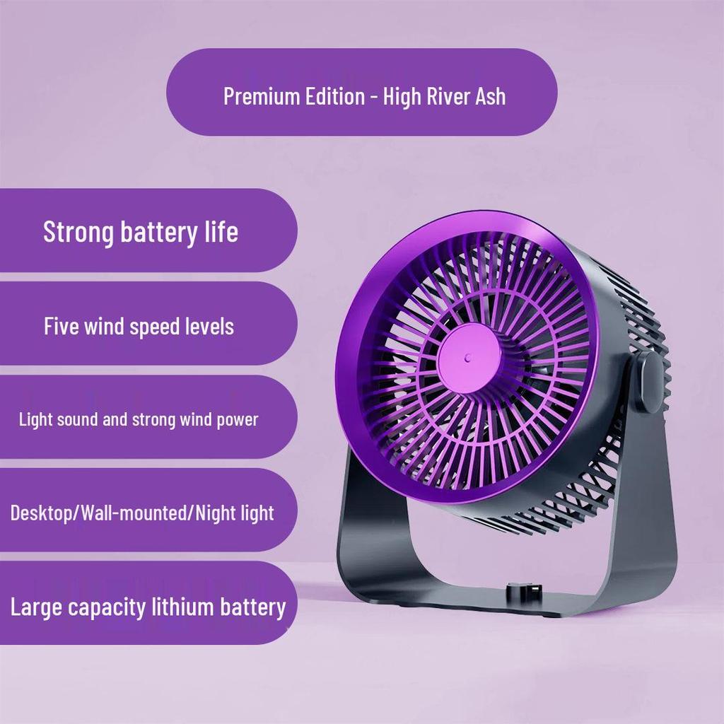 Tragbarer Hochgeschwindigkeits-Handventilator mit 120 einstellbaren Geschwindigkeiten, USB-Aufladung und Aufhängeschnalle für den Außenbereich