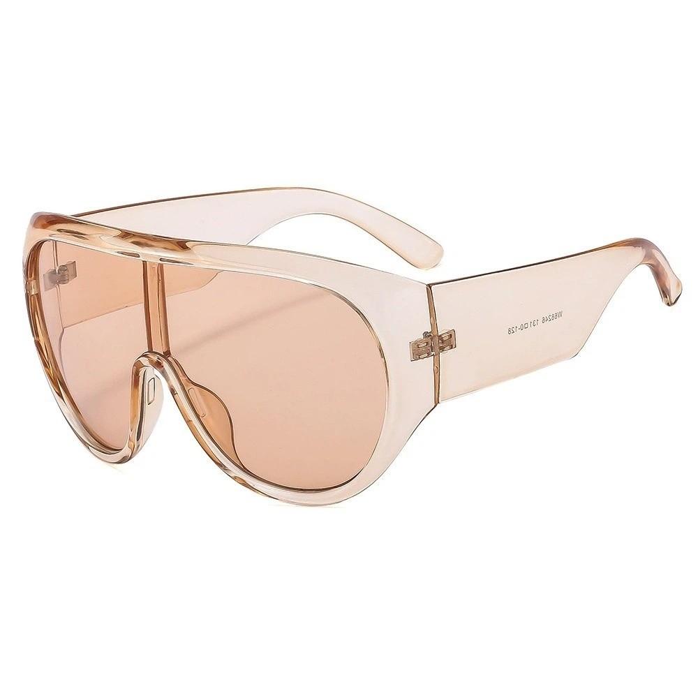 

Oversized Big Frame Sunglasses UV400 Protection Tea Color Square Sunglasses Vintage Punk Style Driving Shades Sports Activities