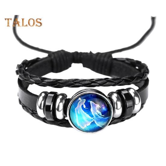 

Унісекс Браслет Constellation Багатошарова плетена штучна шкіра Регульований сплав Сяйво вночі Астрологія Ювелірні вироби Обійми Удачі Внутрішній мир Pisces