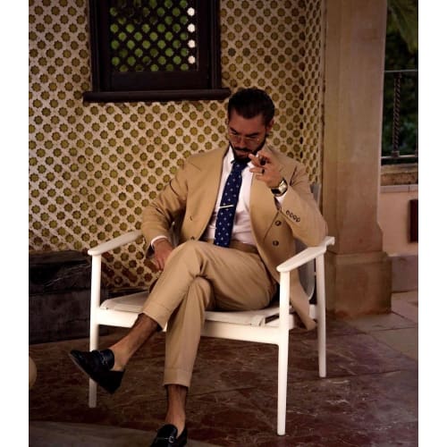 Peugeot Men's Vintage Rectangular 14K Gold-Plated Black Leather Strap Watch