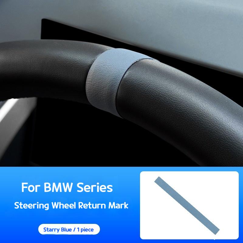 Pro BMW řady 3 5 G20 G60 X3 X5 G45 G05 auto Kůže Štítek pro zarovnání volantu dekorativní nálepka Interiérové doplňky