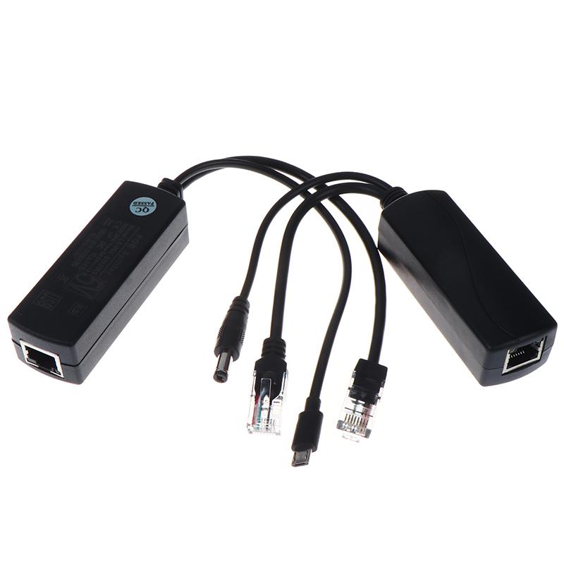Dc48V To 5V Micro Usb Poe Splitter Poe Connectors Adapter Cable Splitter Ip Camera Power Supply Module Ethernet 100M