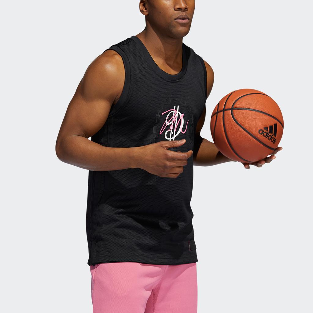 adidas Dolla Ep Breathable Basketball Sports Vest Men Tops Black H50845