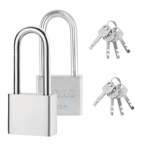 Stainless Steel Keyed Padlock, Outdoor U-Lock, 30mm Wide, Waterproof Security Lock, Durable, Corrosion-Resistant, Waterproof with Keyhole, Anti-Theft,
