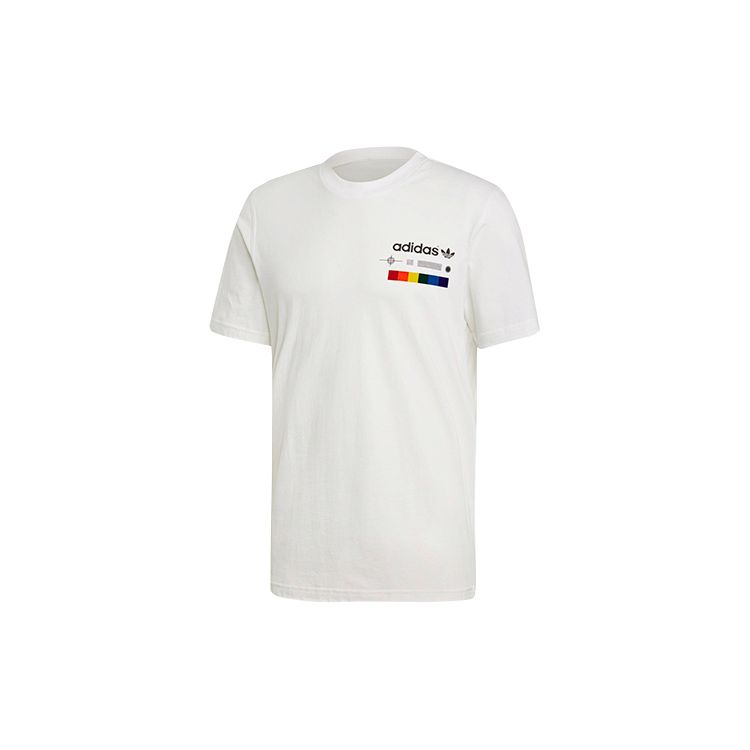 adidas Originals Spectrum T-Shirt Rundhals Weiche Baumwolle Lässig Alphabet Druck Kurzarm T-Shirt Herren Weiß EI6215