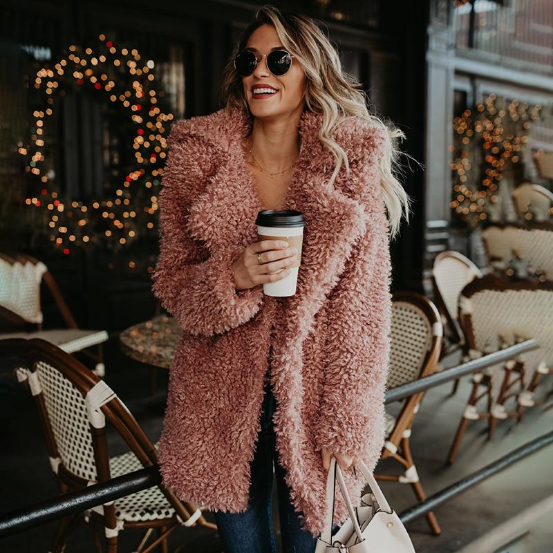2021 New Style Long Faux Fur Coat Women Coat Autumn and Winter Fashion Coat