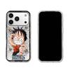 Case for iphone 15 16 Plus 11 18 Pro Max 13 Air 12 17 Pro XR XS Max 14 Silver Glitter Crackle Background Luffy Battle Pattern