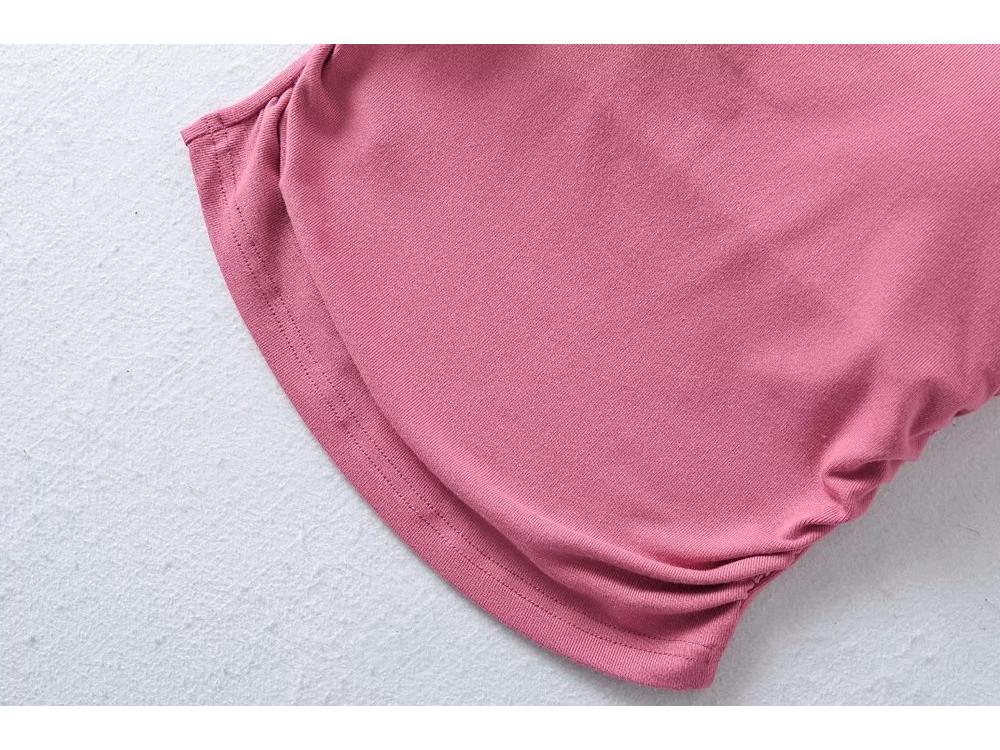 YPFF Stylish Women's Padded Halter Tank Top - Backless, Ruched, Waist-Slimming Crop Top