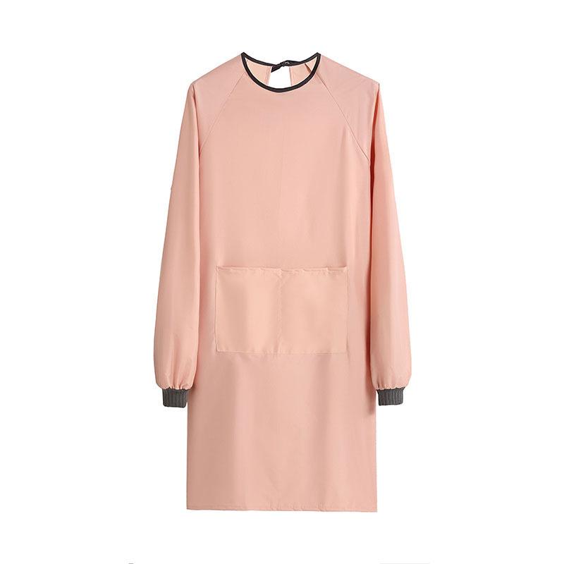Waterproof Long Sleeve Painting Apron with Calligraphy Sleeves for Art Students - Stain-Proof Japanese Style.