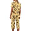 2 Piece Sets For Women Short Sleeve Top And Pants With Pockets Workout Soft  Print Sets