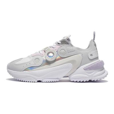 Li Ning Star Cloud M1 Chaud Amortissant Respirant Classique Baskets Basses Baskets Femme Gris AGCR226-4