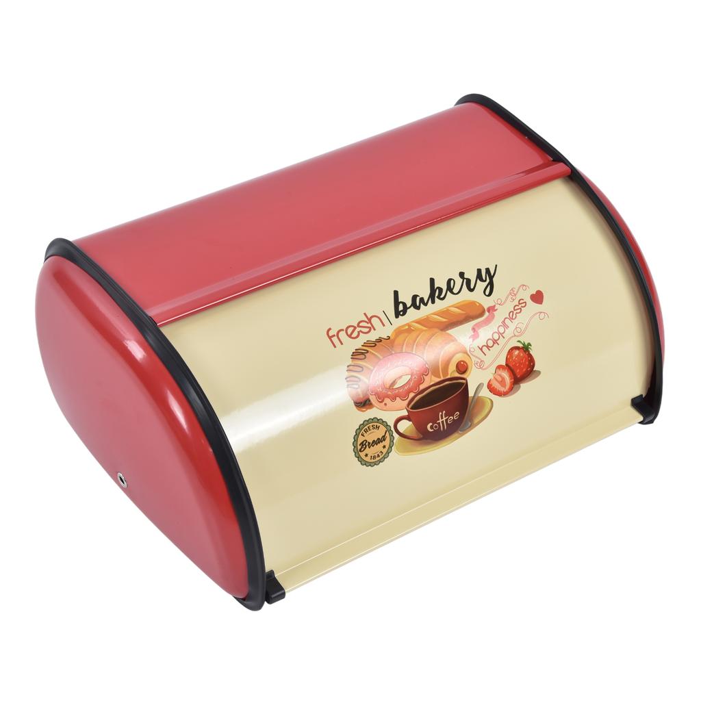 Metal Bread Box for Kitchen Countertop Large Capacity Bread Bin Holder Container with Roll Top