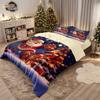 3pcs Merry Christmas Santa Claus print coreless duvet cover set multi size dormitory bedding holiday decoration machine washable
