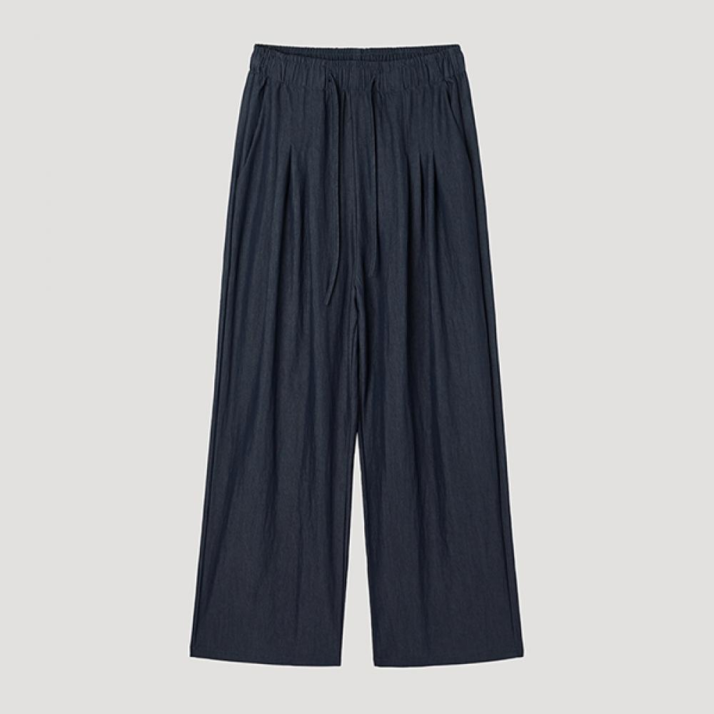 

[shs Miss] Pin Tuck Strap Wide Pants Samslp22010 Blue/00
