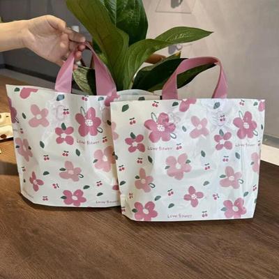 Mode Quadratische Einkaufstasche Plastik Stilvolle Handtasche Große Kapazität Damen Tragetasche Blumenmuster Schultertasche
