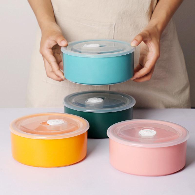 Nordic Style Microwaveable Ceramic Lunch Box for Office with Airtight Seal