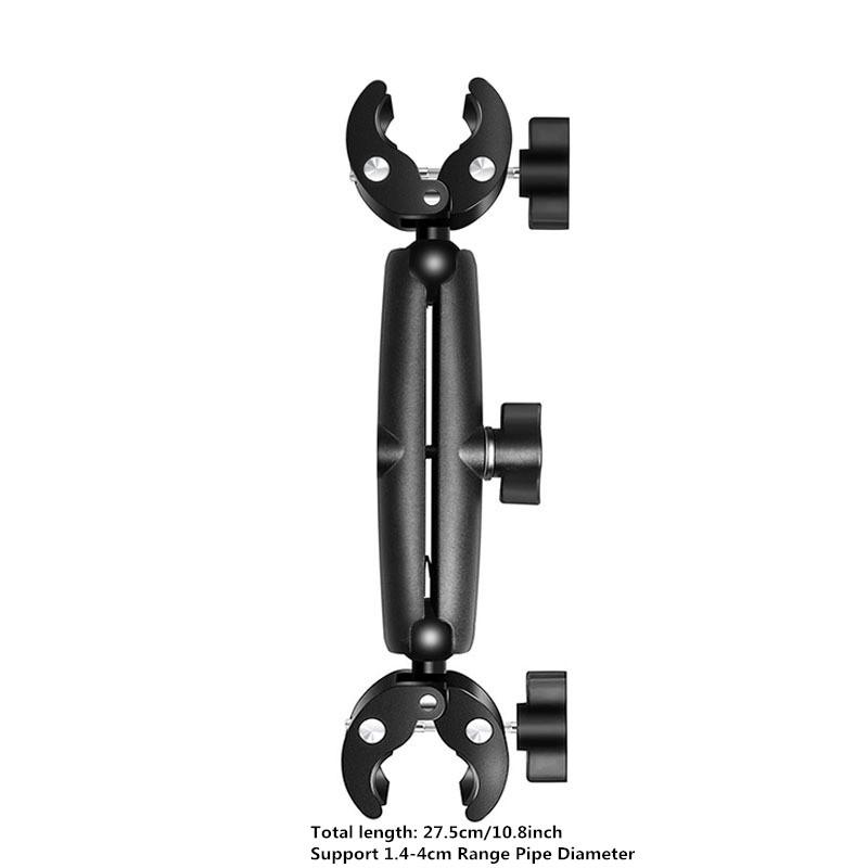 Dual-Ball Clamp Mount Handlebar Mount Bike Motorcycle Bicycle Extension Rod Stick for GoPro 13 12 11 10 Insta360 X4 DJI Action 4