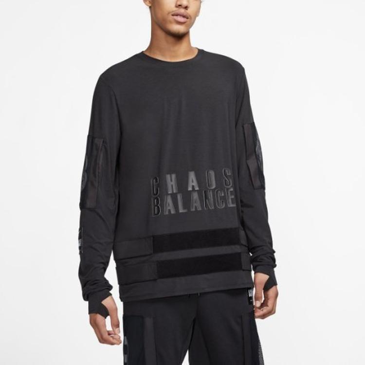 Nike Printed Panel Sport Sweatshirt Men Tops Black BV6476-010