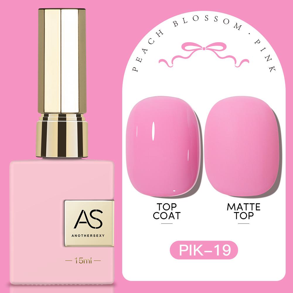 Peach Blossom Garden Pink Nail Gel Set: Solid, Glitter, Glass Beads, Cat Eye UV Gel
