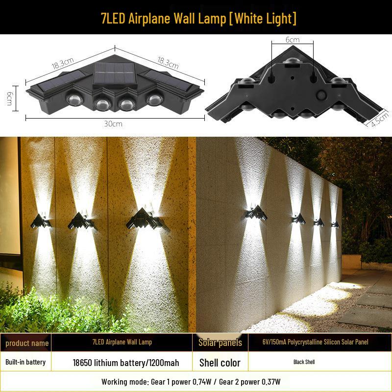 Solar Waterproof Outdoor Wall Washers: Villa Garden Landscape Spotlights and Fence Decoration Lights.