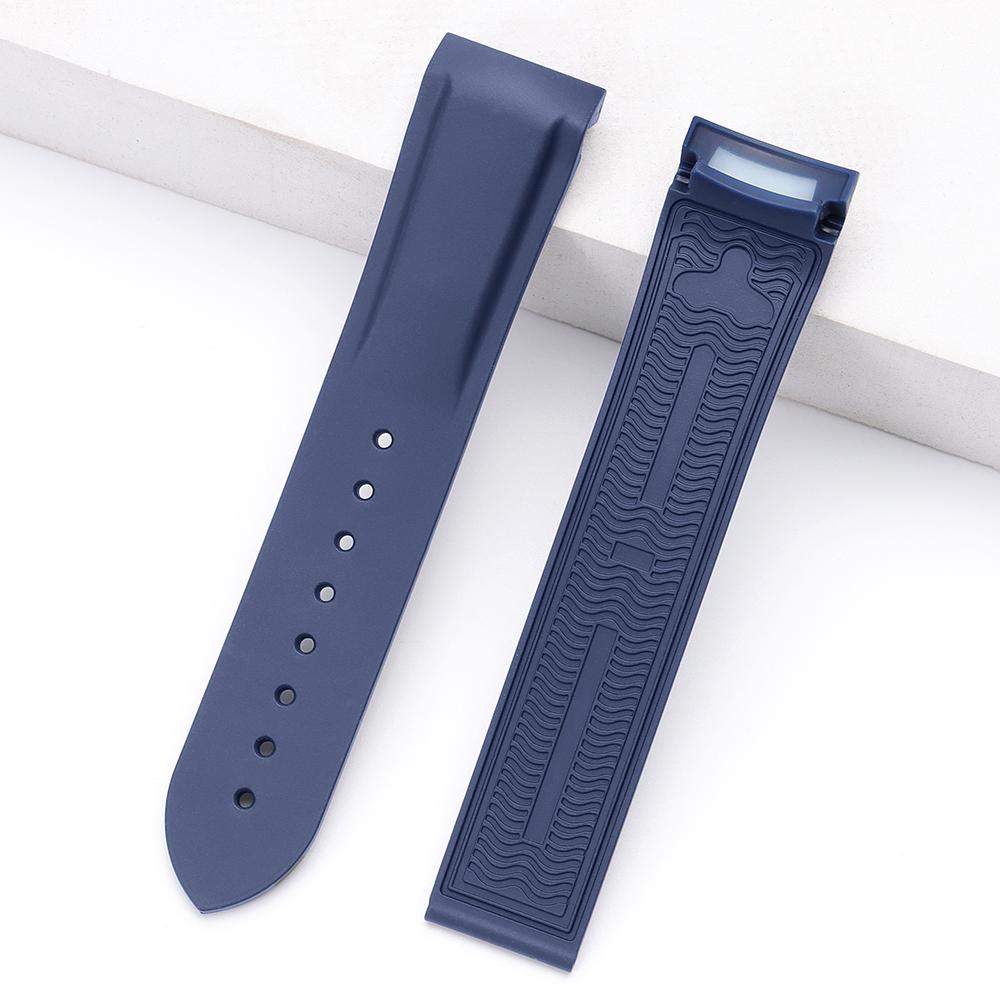 20mm 22mm Rubber Silicone Watchband for Omega Seamaster 300 Speedmaster for Seiko SKX Waterproof Watchband Watch Strap Men Women