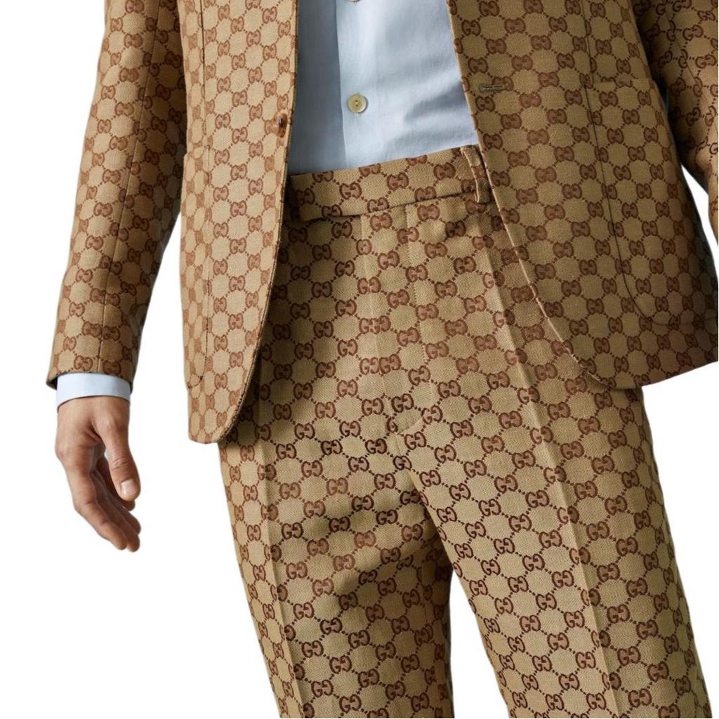 GUCCI Gg Linen Blend Canvas Pants 672087ZAM7G2580