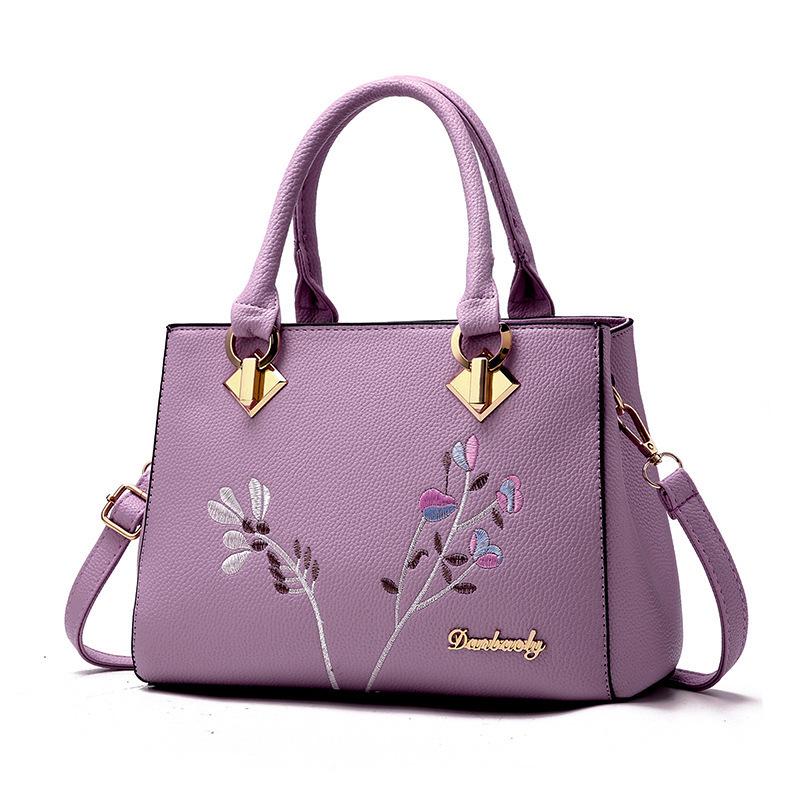 

2026 PU Leather Women s Large Capacity Handbag - One-Shoulder Crossbody Design фіолетовий