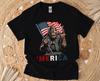Bigfoot Merica Shirt Rocker American Flag T-Shirt Patriotic 4th of July Tee Sasquatch USA