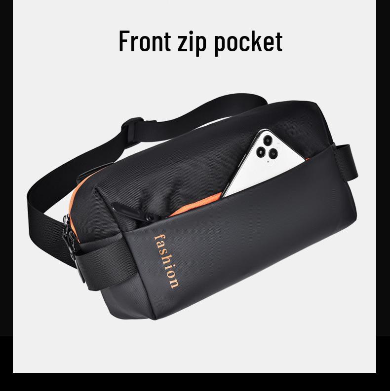 Men's Trendy Patchwork Chest Bag: Fashionable Crossbody for Commuting & Travel