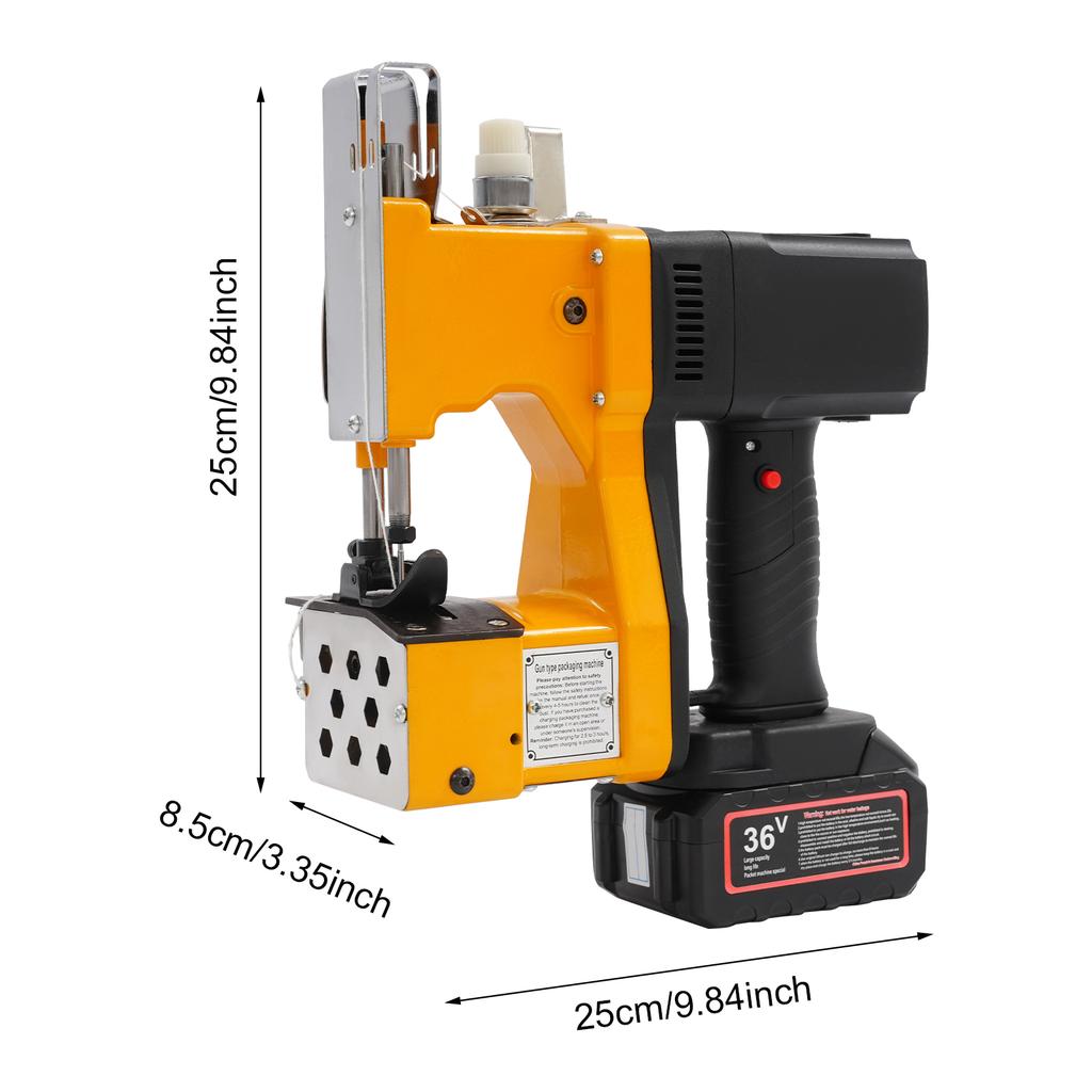 Cordless Electric Bag Sewing Machine 210W, 3200SPM Industrial Stitcher for PP Woven Bags, Grain Chemical Packaging