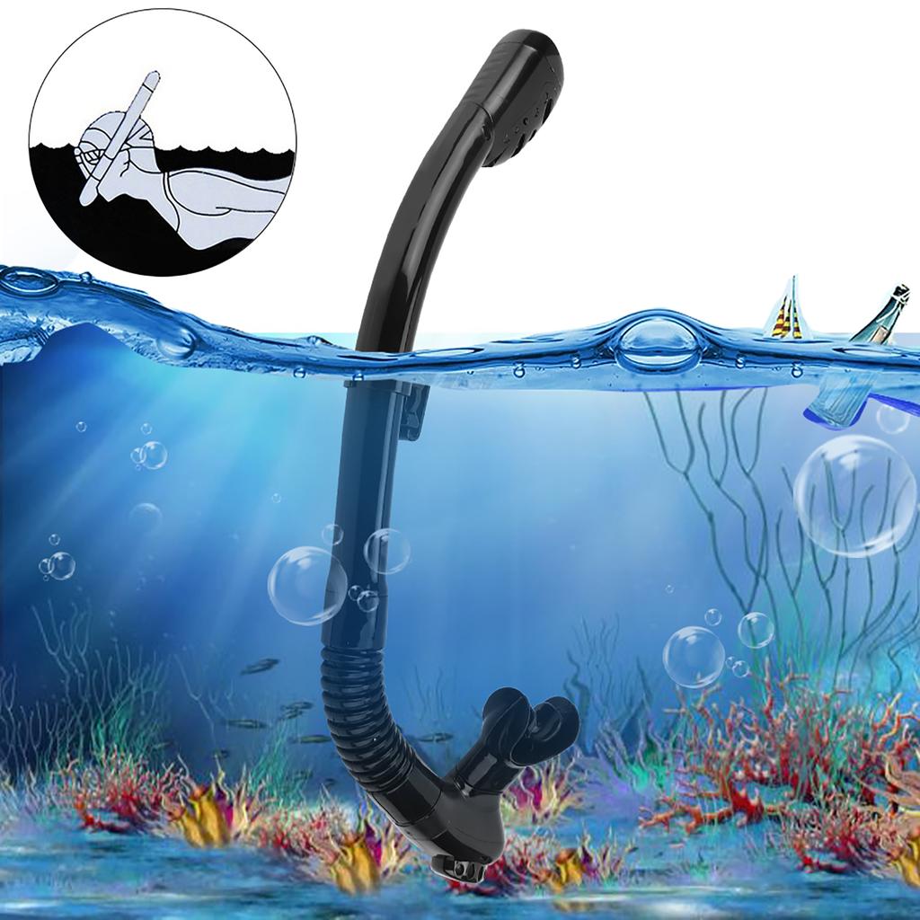 Diving Breathing Tube All Dry Front Snorkeling Equipment Swimming Training SuppliesSK‑101 Black