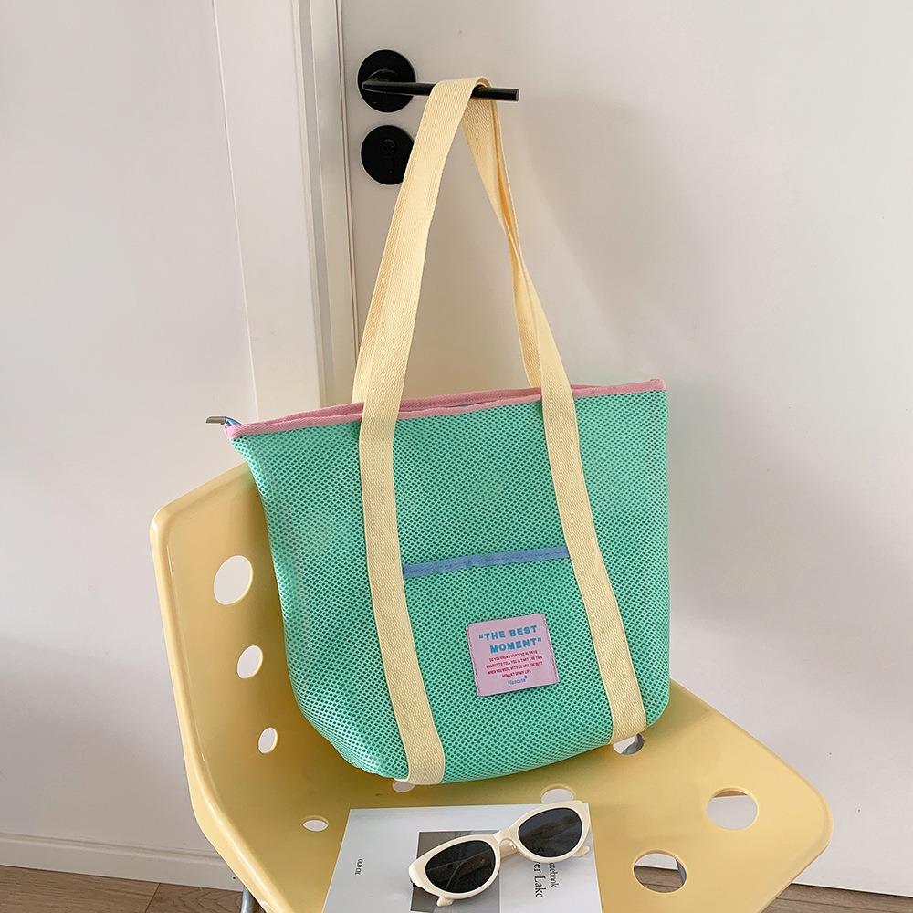 Mesh Makeup Storage Bag Large Capacity Travel Handbag New Shoulder Bag