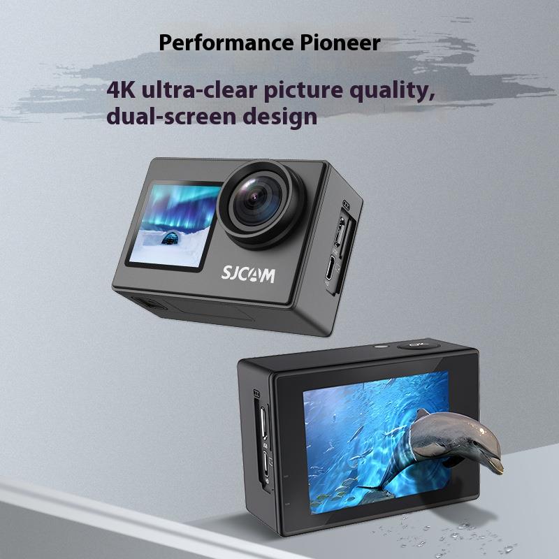 

Dual screen action camera motorcycle riding recorder 4K HD night vision camera чорний